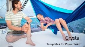  Presentation with big fat belly girl - Amazing theme having hammock set on the sail backdrop and a light blue colored foreground