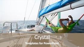  Presentation with sailing - Slides having hammock set on the sail background and a  colored foreground
