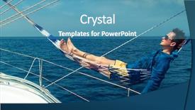  Presentation with sailing - Slide deck with hammock set on the sail background and a teal colored foreground