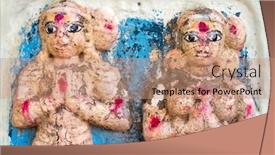  Presentation with hampi - Presentation design with hampi-india-february-2-carved background and a coral colored foreground