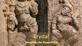  Presentation with hampi - Beautiful presentation theme featuring church and skyscrapers in clouds backdrop and a gray colored foreground