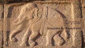  Presentation with hampi - Theme having hampi-india-february-4-carved background and a coral colored foreground