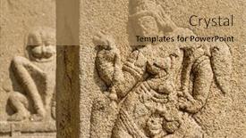  Presentation with hampi - Slide set having hampi-india-february-5-carved background and a coral colored foreground