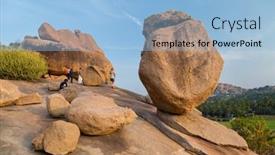  Presentation with heights - Slide set with hampi-india-january-29-2015 background and a light blue colored foreground