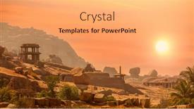  Presentation with hampi - Beautiful slide set featuring hampi-india-on-december-31 backdrop and a yellow colored foreground