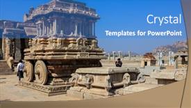  Presentation with hampi - Presentation theme having hampi-india-on-december-31 background and a teal colored foreground