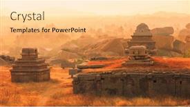  Presentation with hampi - Cool new presentation design with hampi-karnataka-india-december-31 backdrop and a blonde colored foreground