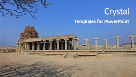  Presentation with hampi - Slide deck featuring hampi runes in india background and a teal colored foreground