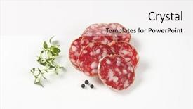  Presentation with dry - Beautiful slide set featuring han - thin slices of french dry backdrop and a white colored foreground