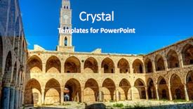  Presentation with israel - Colorful presentation design enhanced with han el-umdan building backdrop and a teal colored foreground