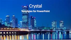  Presentation with disco in night club - Presentation theme consisting of han river - seoul at night background and a ocean colored foreground