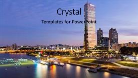  Presentation with night tapas - Beautiful slide set featuring sun lights shining through the backdrop and a gray colored foreground