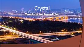  Presentation with awards night celebration - PPT theme having han river - seoul city night background and a teal colored foreground