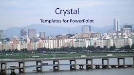  Presentation with how to design a landscape - Presentation design having han river - view and landscape of seoul background and a  colored foreground