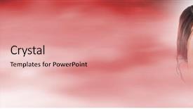  Presentation with blue red and yellow - PPT theme featuring hand and blurry red transition background and a coral colored foreground