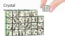  Presentation with puzzle - Cool new slides with hand and business puzzle isolated backdrop and a white colored foreground