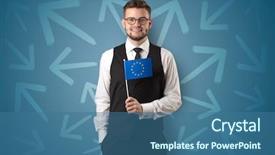  Presentation with black hand - Cool new slide set with hand and chalk drawn arrow backdrop and a ocean colored foreground