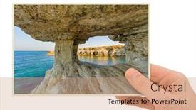  Presentation with napa - Slide set consisting of hand-and-famous-sea-caves background and a coral colored foreground