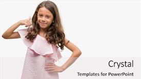  Presentation with pink - Slide set with hand and fingers like talking background and a  colored foreground