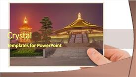  Presentation with bangladeshi cultural heritage - Amazing PPT theme having famous frame - hand and luoyang city national backdrop and a tawny brown colored foreground