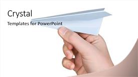  Presentation with paper boat children play - Slide deck consisting of gay people cutout over city background and a light gray colored foreground