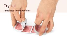  Presentation with playing cards - Slide deck with hand and playing cards isolated background and a lemonade colored foreground