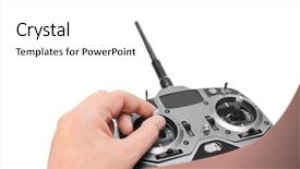  Presentation with frequency - Slide deck consisting of hand and radio remote control background and a white colored foreground