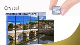  Presentation with bosnia - Colorful slide deck enhanced with hand-and-sarajevo-bosnia backdrop and a white colored foreground