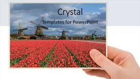  Presentation with hand sanitizer kids - Cool new presentation design with hand and windmills and flowers backdrop and a light blue colored foreground