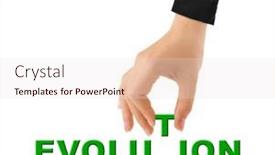  Presentation with evolution - Theme with hand-and-word-evolution-isolated background and a lemonade colored foreground