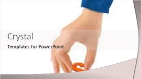  Presentation with trust - Audience pleasing slide deck consisting of hand-and-word-trust-isolated backdrop and a sky blue colored foreground