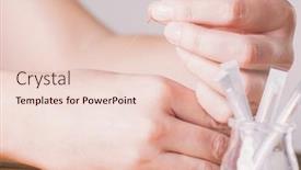  Presentation with acupuncture - Slide set with hand-applying-acupuncture-needle background and a lemonade colored foreground