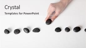  Presentation with pollution and human health - Beautiful theme featuring hand arranging line of pebble backdrop and a white colored foreground