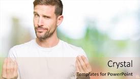  Presentation with business casual - Cool new slide deck with hand asking for salary backdrop and a coral colored foreground