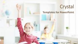  Presentation with successful - Amazing slide set having hand at lesson to voice backdrop and a cream colored foreground