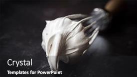  Presentation with black hand - Presentation theme having hand-balloon-whisk-with-beaten background and a dark gray colored foreground