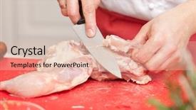  Presentation with chef - Presentation featuring hand bones - chef preparing food background and a lemonade colored foreground