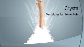  Presentation with death penalty word cloud - Cool new presentation with hand breaking out from cloud backdrop and a  colored foreground