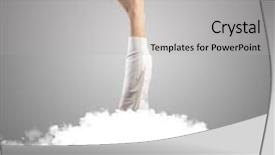  Presentation with hand handcuffs - PPT layouts consisting of hand breaking background and a light gray colored foreground