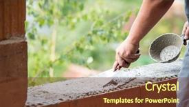  Presentation with brick wall - Audience pleasing slides consisting of hand building wall of brick backdrop and a tawny brown colored foreground