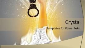  Presentation with antique document - Audience pleasing theme consisting of hand buried in document pile backdrop and a  colored foreground