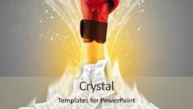  Presentation with pile - PPT theme having hand buried in document pile background and a  colored foreground