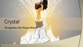  Presentation with forensic science document examination - Cool new theme with hand buried in document pile backdrop and a lemonade colored foreground