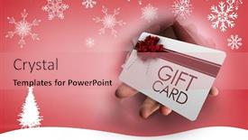  Presentation with tree silhouette - PPT theme having hand bursting through paper against fir tree silhouette over red background and a coral colored foreground