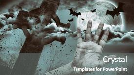  Presentation with celtic - Slide deck featuring hand by side of celtic background and a gray colored foreground