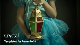  Presentation with holy celebration - Colorful slide set enhanced with hand celebration in holy backdrop and a ocean colored foreground