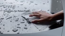  Presentation with wipe - Amazing presentation design having hand-clean-cleaning-liquid-water backdrop and a lemonade colored foreground