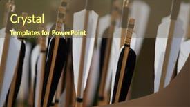  Presentation with black hand - Audience pleasing PPT layouts consisting of hand crafted arrows in medieval backdrop and a tawny brown colored foreground