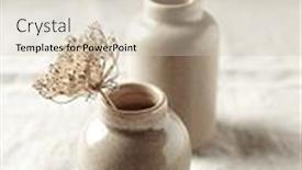  Presentation with ceramic - Theme consisting of hand-crafted-ceramic-in-natural background and a  colored foreground