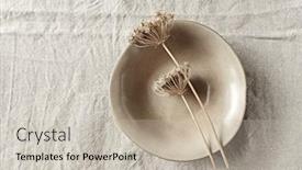  Presentation with ceramic - Slides enhanced with hand-crafted-ceramic-in-natural background and a  colored foreground